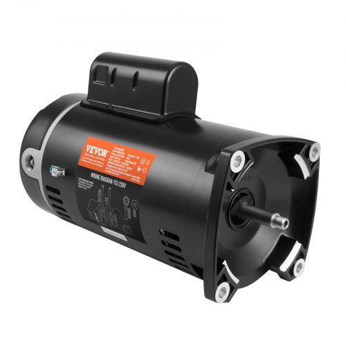 1,5 hv altaan pumppumoottori, 56Y-runko, 115 V / 230 V, 3450 rpm, 90 µF kondensaattori, vasen kiertosuunta, neliölaippa