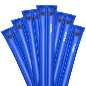 6-osaline basseinikatte veekottide komplekt, 2380 mm kahekambrilised PVC-kotid, 0,4 mm paksused, sinine