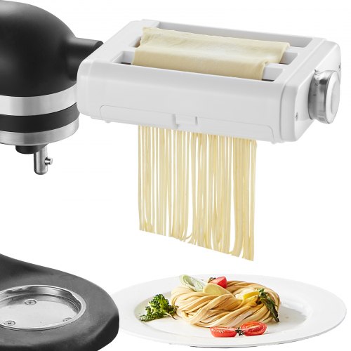 Pasta piederums KitchenAid statīva mikserim, 3 vienā nerūsējošā tērauda pastas rullīšu un griezēju komplekts