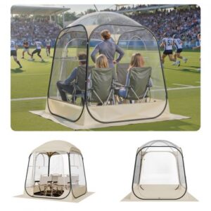 Iššokanti sporto palapinė, 1,6 x 1,6 m skaidri burbulinė palapinė 2–4 asmenims