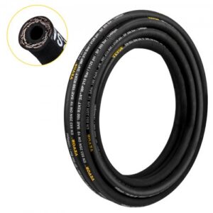 Hüdrovoolik 6 mm x 100 m, 399,9 bar, kummist hüdrovoolik, 2 suure tõmbetugevusega terastraadist punutisega