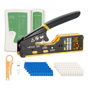 RJ45/RJ11/RJ12 krimpimistööriist, komplekt 4/6/8-kontaktilistele moodulkontaktidele, HT-6088