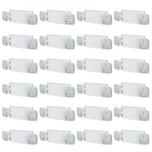 24 tk kommertshädaolulamp, 3 W, valge LED, reguleeritava kahe LED-peaga, lae- või seinapaigaldusega