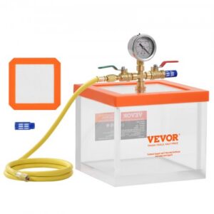7,6 l vakuumo kamera, skaidri akrilinė degazavimo kamera