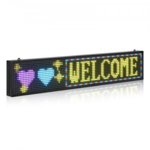 Programuojama slenkanti LED iškaba P10, pilnų spalvų, 99 x 19 cm