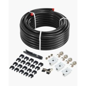 Õhukompressori torustiku komplekt, 30,48 m x 19,05 mm, HDPE-alumiinium, must