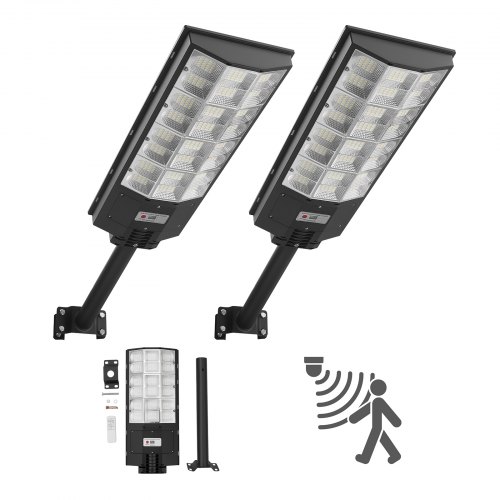 8000 W aurinkokatuvalot ulkokäyttöön, 450000 lm, LED-valonheitin liiketunnistimella, IP67, 2 kpl.