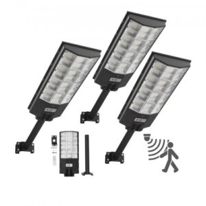 8000 W päikese tänavavalgustid õues, 450000 lm, LED turvavalgusti liikumisanduriga, IP65, 3 tk
