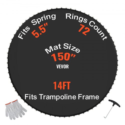 Trampoliinin vaihtomatto 427 cm kehykseen, 14 cm jousille