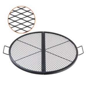 Kokkupandav ümmargune tulekolde grillrest, 914 mm, must