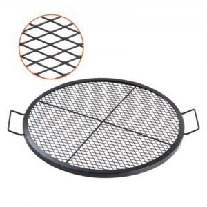 X-mustriga tulekolde grillrest, ümmargune küpsetusrest, 76 cm, must
