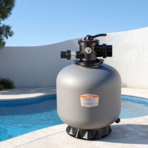 Smilšu filtrs, 508 mm, 189,3 l/min virszemes baseini sistēma ar 7 virzienu daudzportu vārstu