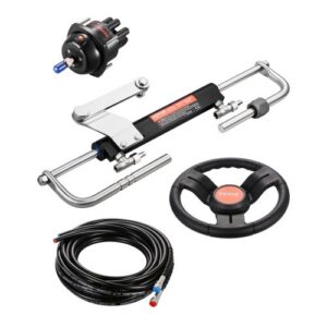 67,11 kW hüdrauliline päramootori roolikomplekt, 34 cm rool, pump, silinder ja 2 voolikut