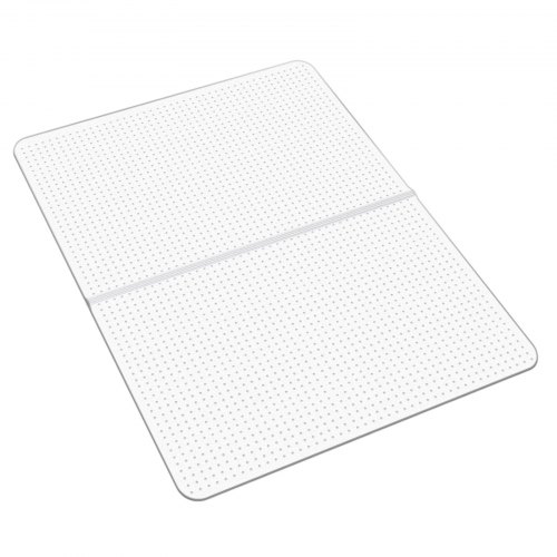 Kėdės kilimėlis 915 x 1225 mm, skirtas kiliminei dangai, PVC, skaidrus matinio paviršiaus, stačiakampis