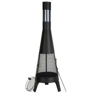 51 cm väliskasutuse puuküttel chiminea, kooniline tulekolle grillimiseks ja soojendamiseks
