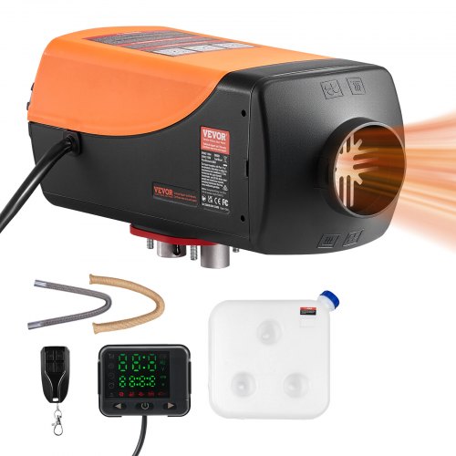Dīzeļa gaisa sildītājs, 5–8 kW, DC 12–24 V, ar tālvadības pulti un krāsu ekrānu, 10 l