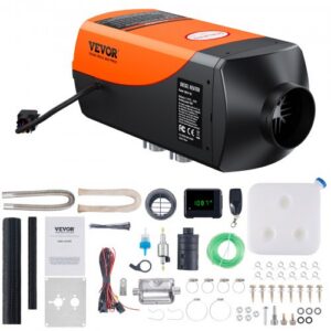 Diiselõhkkütteseade, 12 V ja 24 V, 2 kW, LCD-ekraani ja kaugjuhtimispuldiga, 10 l