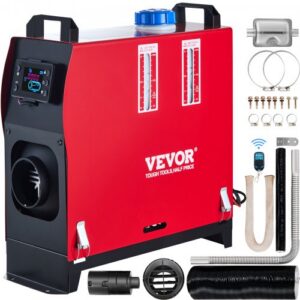 Diiselõhukütteseade 12 V, 8 kW, kaugjuhtimispuldi ja LCD-termomeetriga