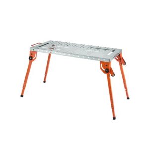 Taitettava hitsauspöytä 1118 x 533 mm, kantavuus 227 kg, 4-portaisesti säädettävä korkeus