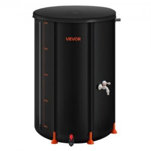Kokkupandav vihmatünn, 250 l, 500D PVC, must
