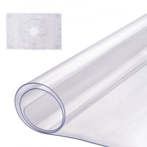 Läbipaistev PVC lauakate 406,4 x 812,8 mm, 1,5 mm paksune, ristkülik