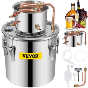 3 galloni veedestillaator, 12 l, roostevaba teras, vasktoruga, sisseehitatud termomeetriga