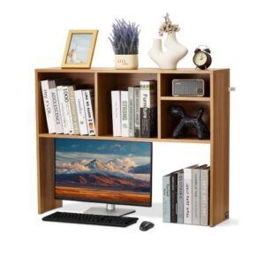 Desktopi raamaturiiul, 1 tasandiga puidust lauapealne hoiuriiul, 94 x 24 x 73 cm