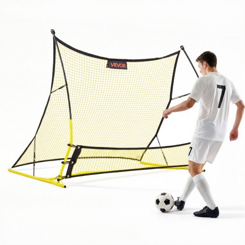 Futbolo atšokimo tinklas, 2 viename kamuolio atšokimo vartai, stiklo pluošto lankai ir geležinis vamzdis, 1830 x 1085 mm