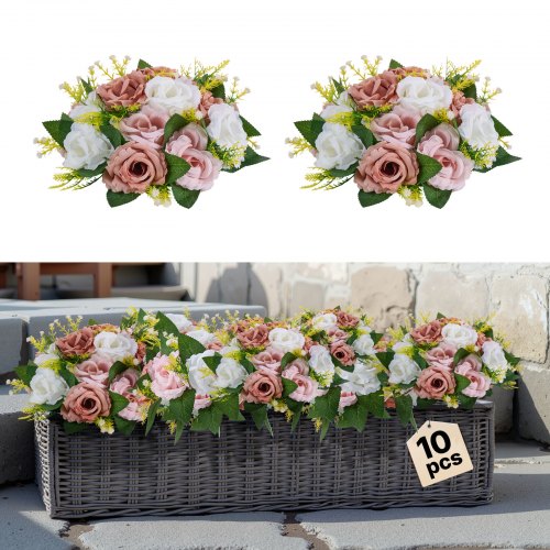 10-osaline lillepallide komplekt, 240 mm läbimõõduga kunstlillepallid