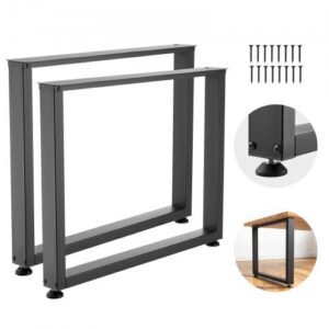 Ruudukujulised terasest lauajalad, 750 x 900 mm, 2 tk, mustad