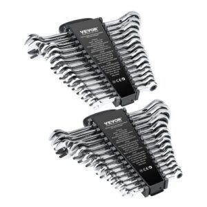 30-osaline padrunvõtmete komplekt, kroom-vanaadiumterasest, hoidikuga, meetermõõdustik 8–24 mm ja SAE 0,6–2,5 cm