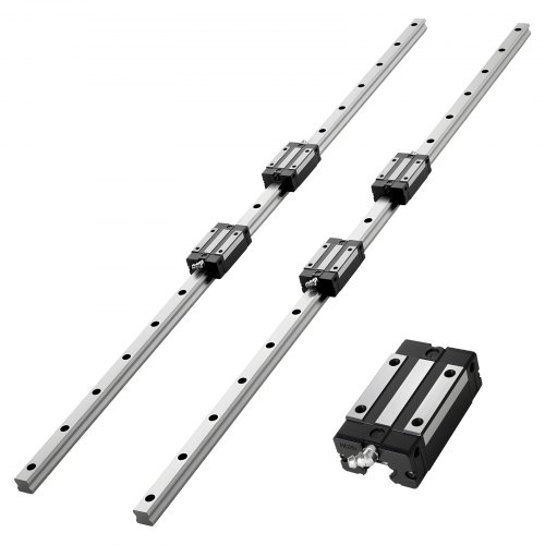Lineāro vadotņu komplekts HGR20, 2 gab. 1000 mm sliedes un 4 lodīšu slīdņi