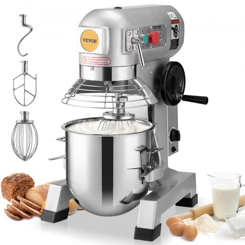 Komercinis maisto maišytuvas, 18,7 l stacionarus maišytuvas, 1100 W, 3 greičiai, B20B