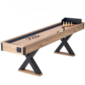 274,3 cm shuffleboardi laud, 2-ühes shuffleboardi ja bowlingu mängukomplekt