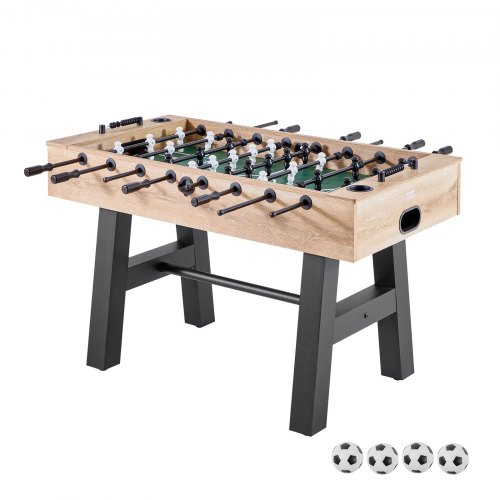 Stalo futbolo stalas, 140 cm standartinio dydžio, vidaus, su 4 kamuoliukais, skaičiuokle ir 2 puodelių laikikliais