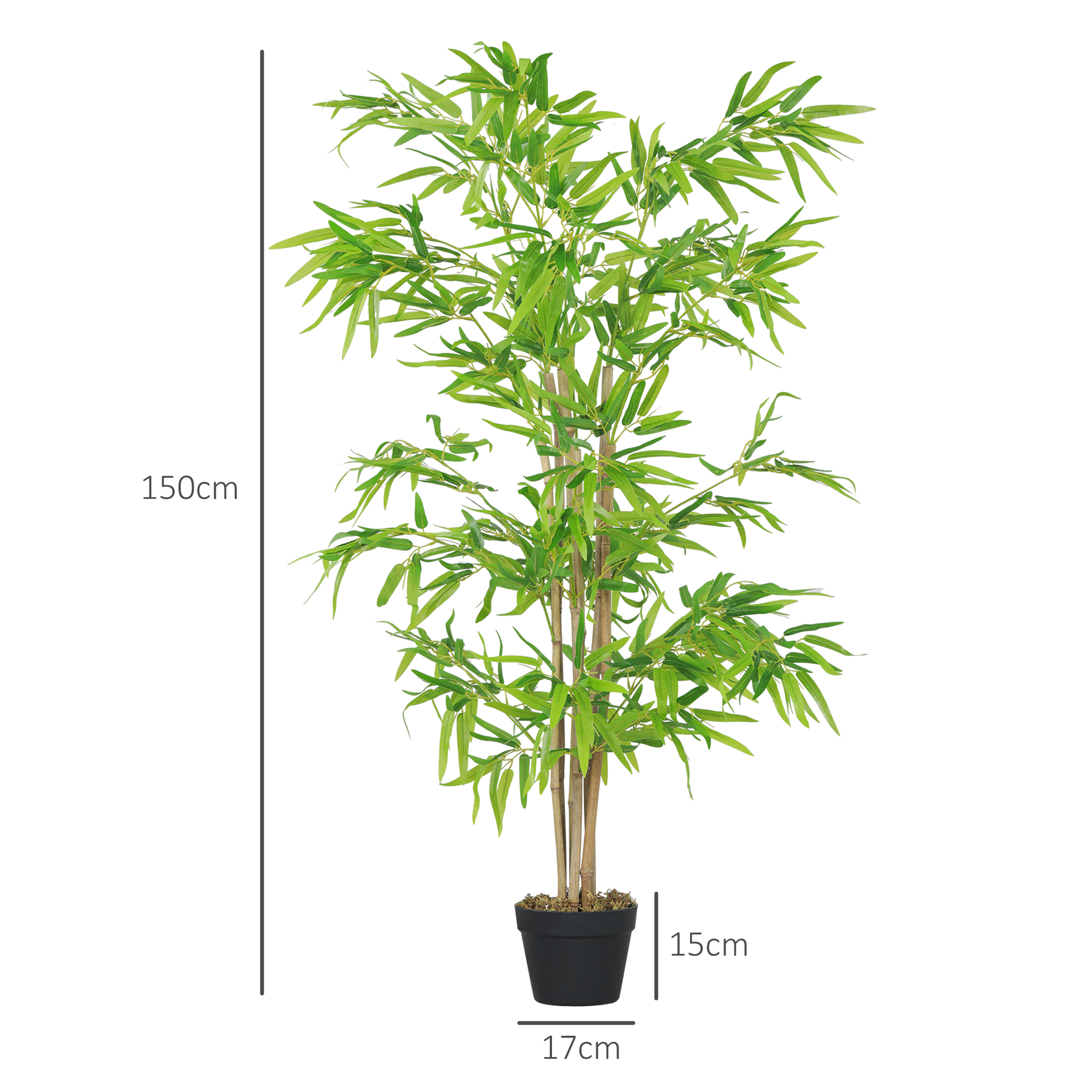 Tekobambu ruukulla, vihreä, 150 cm - Image 3