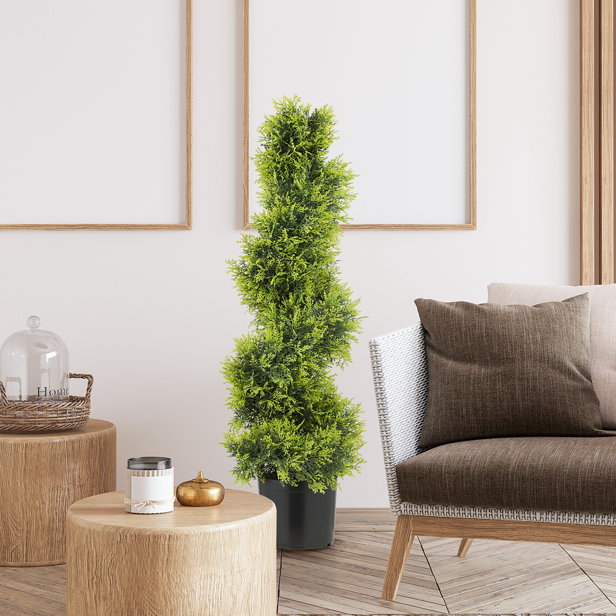 Tekokyprikseni spiraalin muotoinen, 90 cm, vihreä - Image 8