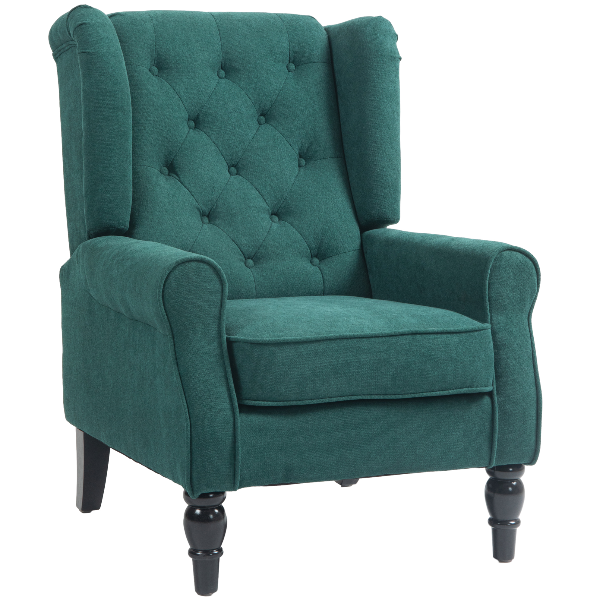 Elegantne tugitool paksu polsterdusega, eemaldatav kate, tumeroheline, 74 x 86 x 102 cm