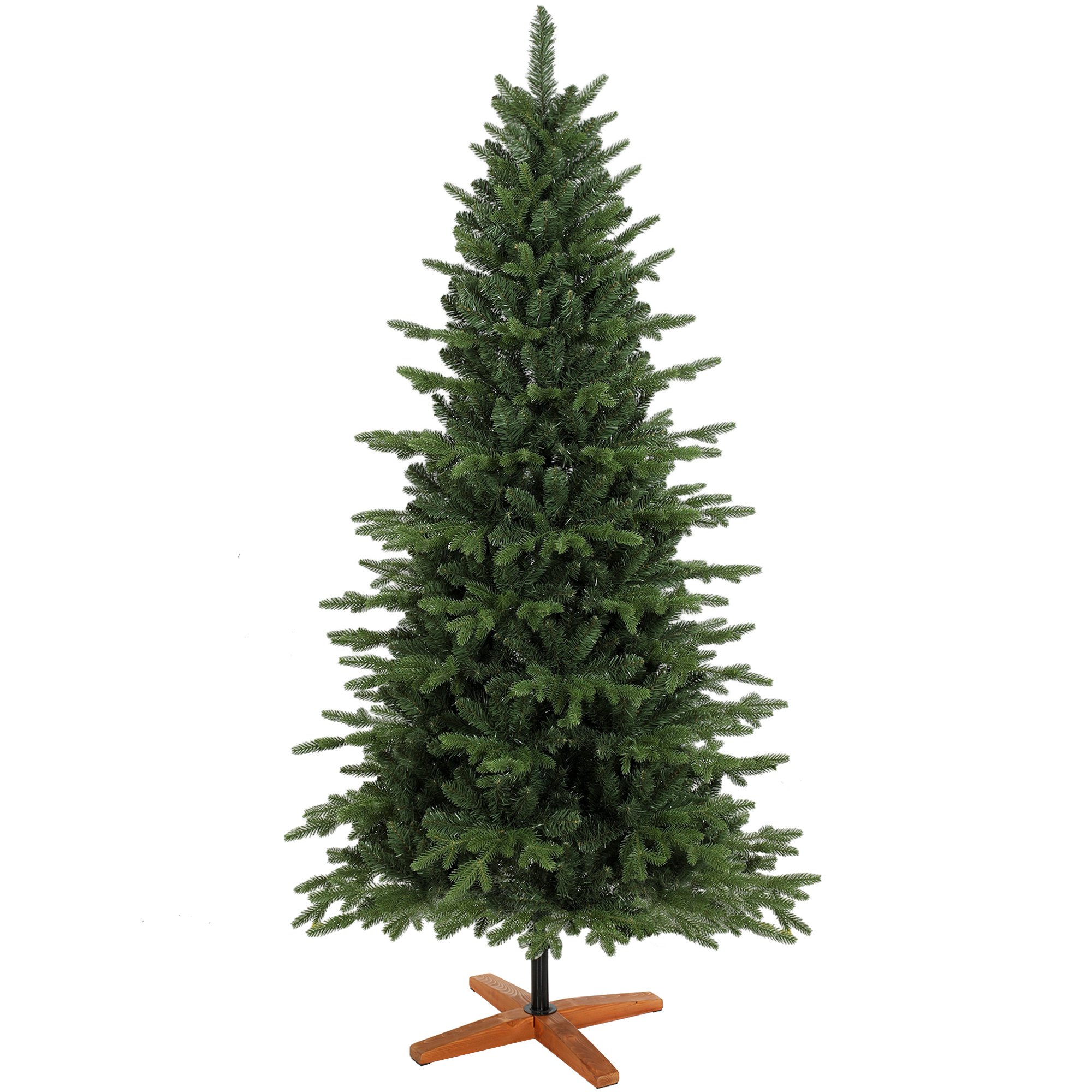 Kunstlik jõulukuusk kokkupandava puidust jalaga, roheline, 180 cm