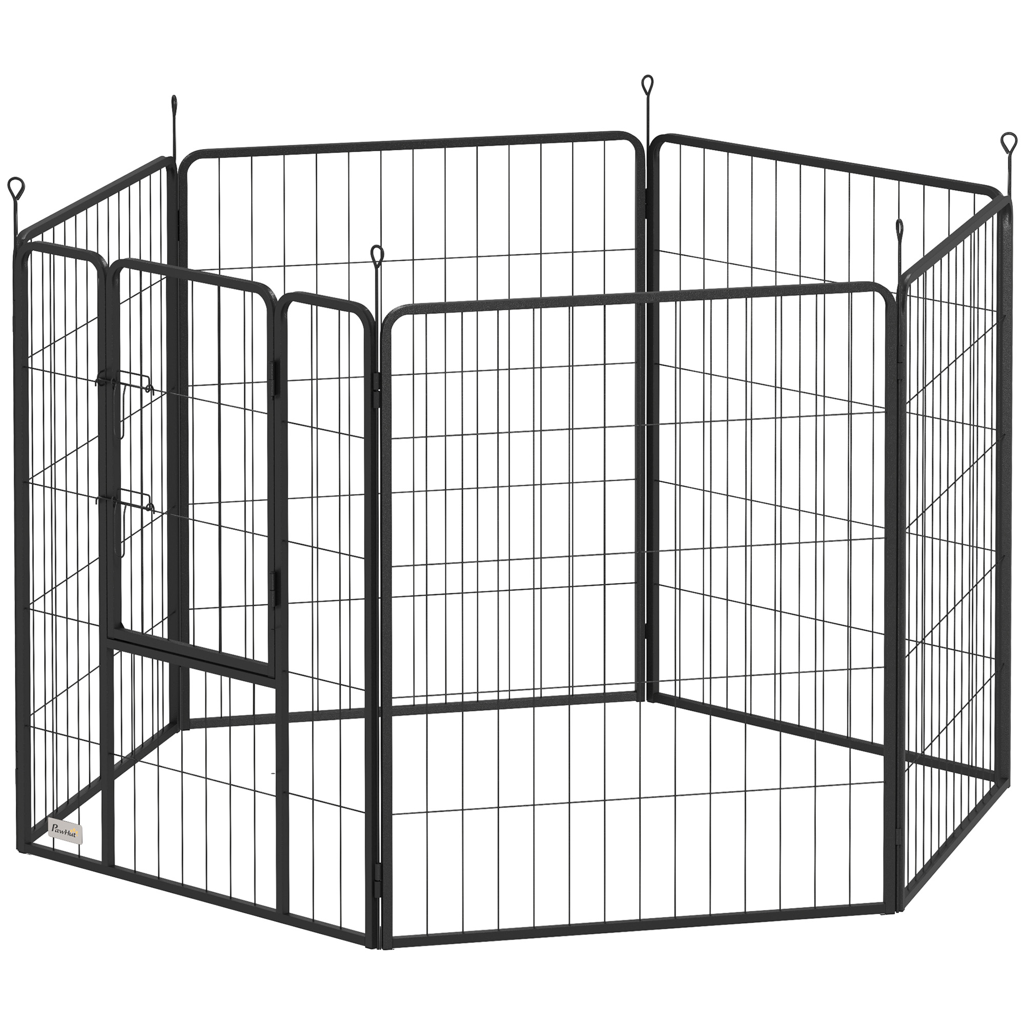 Koera aedik, 6 paneeli, teras, kokkupandav, hall, 160 x 80 x 100 cm