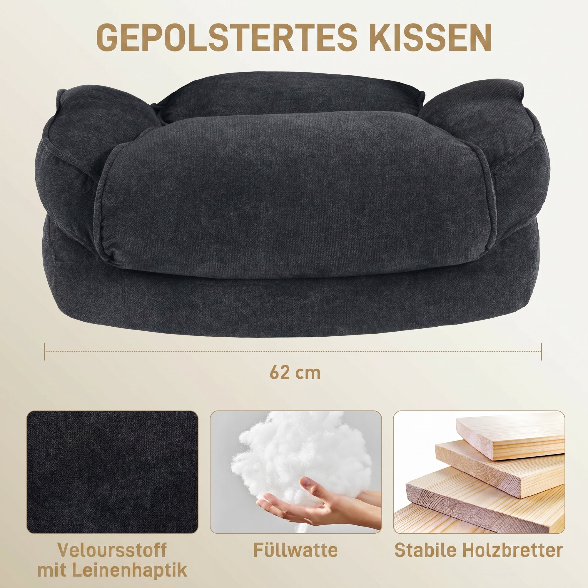 Ergonominė biuro kėdė, juoda, poliesteris, iki 200 kg, 68,5 x 79 x 117-125 cm - Image 6