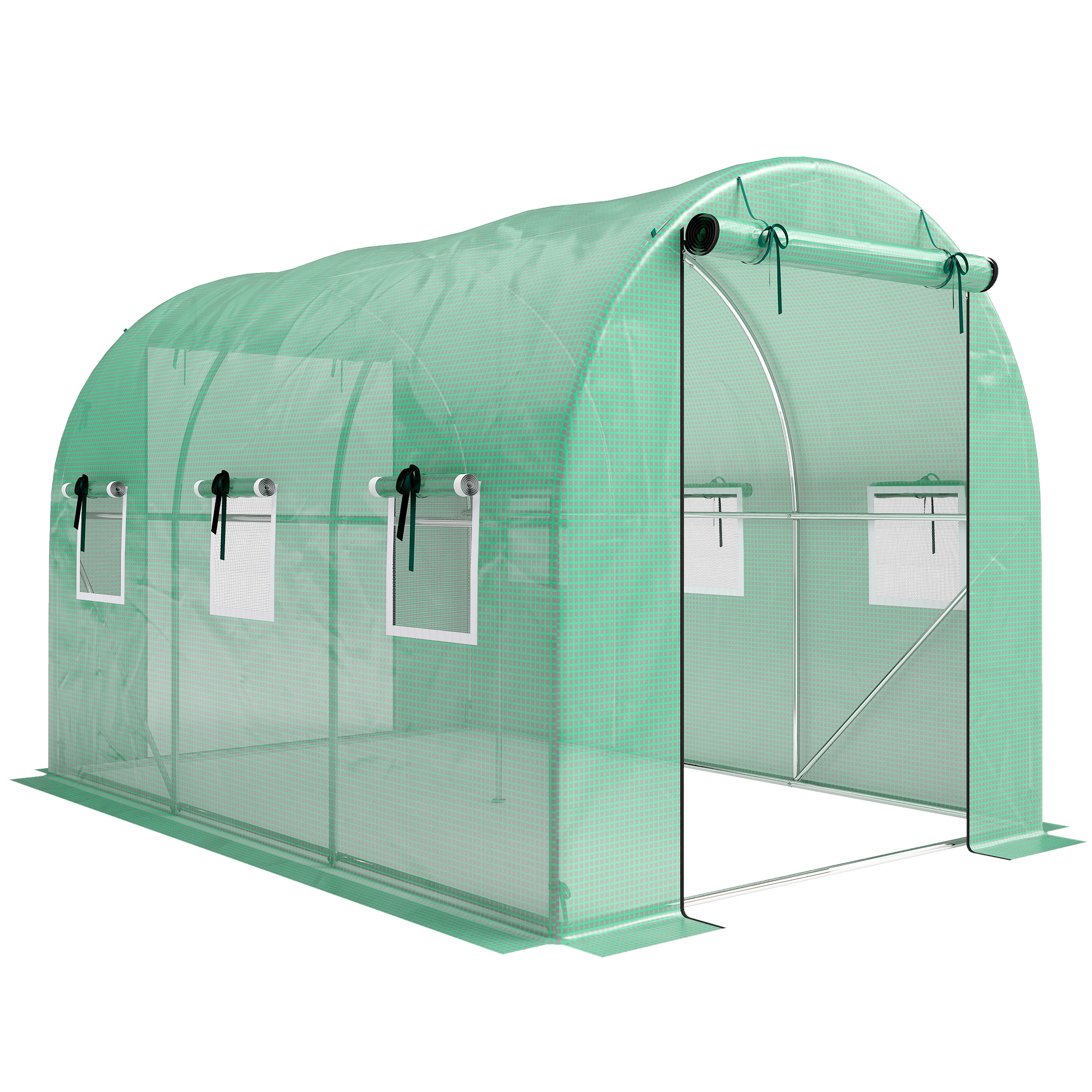 Kasvuhoone PE-kattega, 3 x 2 x 2 m, roheline