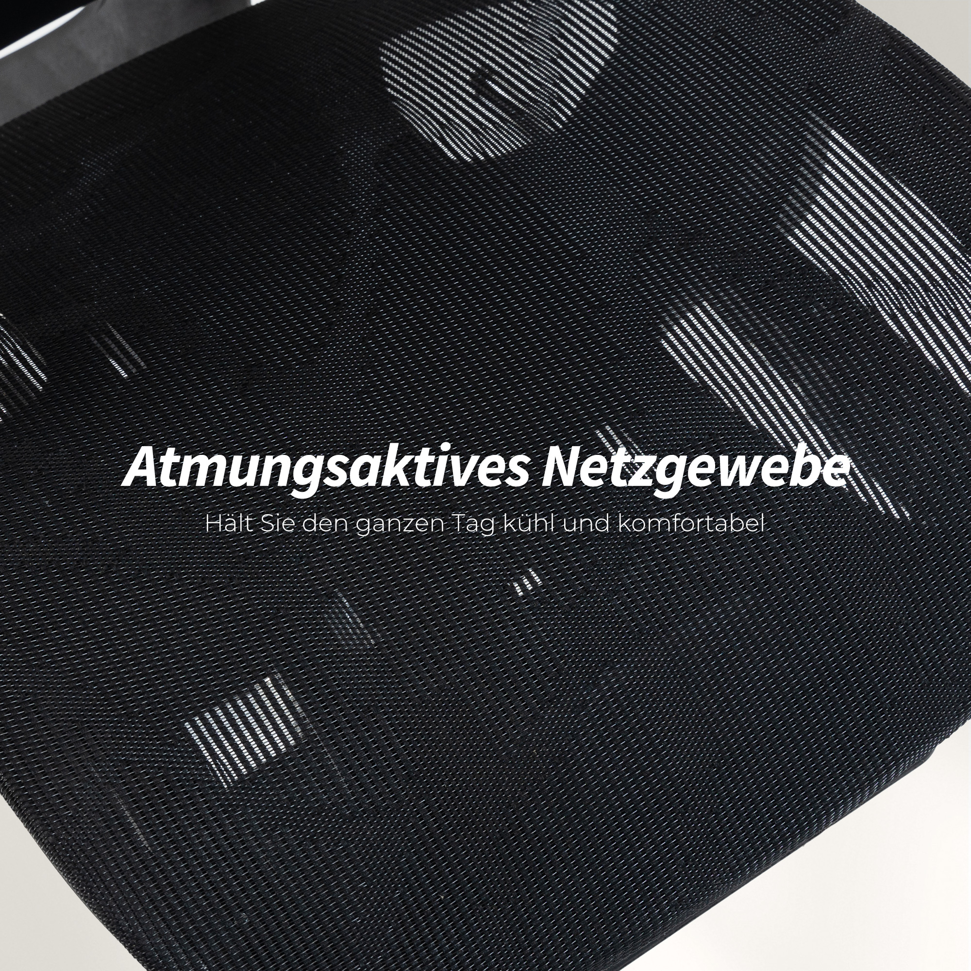 Ergonomisks biroja krēsls ar kāju balstu, sieta audums, melns, 67 x 71 x 114-133 cm - Image 9
