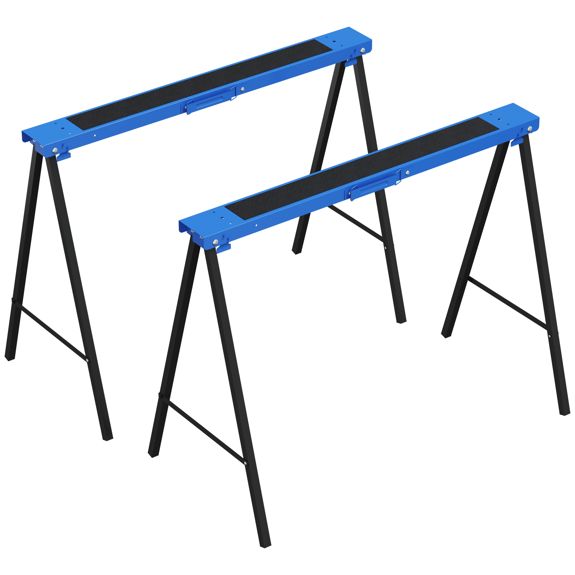2-osaline saepukkide komplekt, metall, must ja sinine, 99,5 x 50 x 76 cm