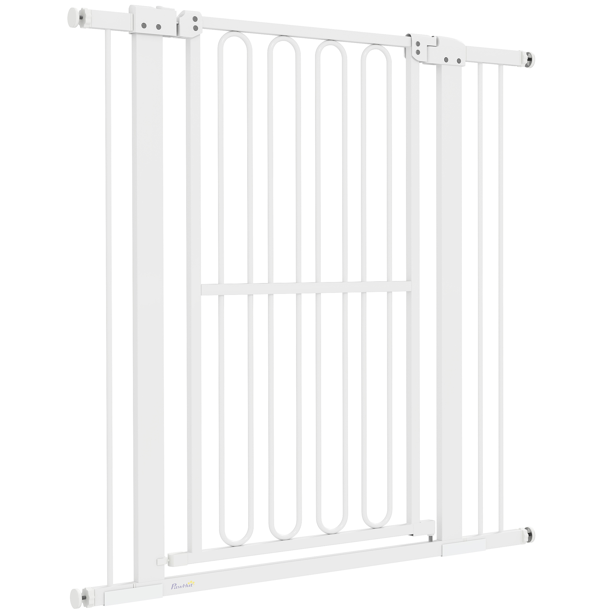 Koera turvavärav, reguleeritav 76-104 cm, 104 cm, valge