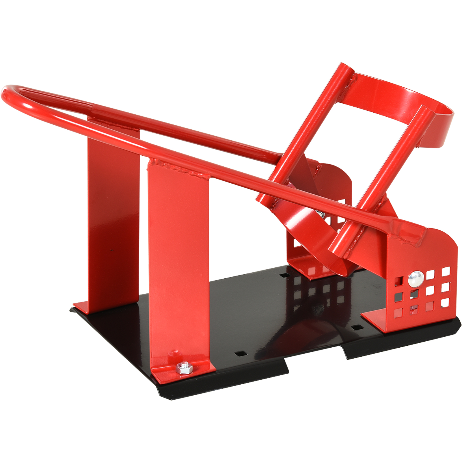 Moottoripyörän etupyörän pidike, metallia, musta/punainen, 27,5 x 51-69 x 34 cm