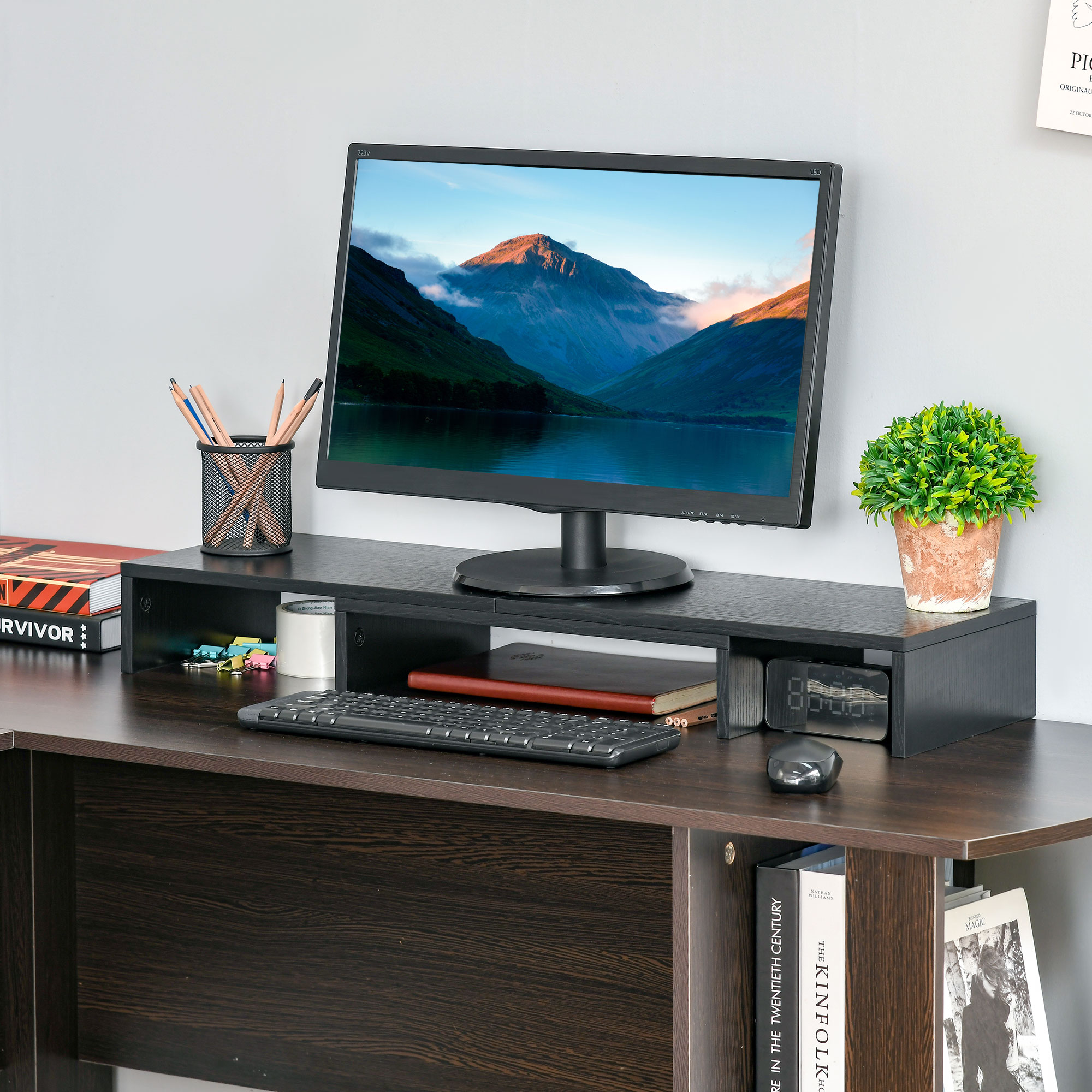 Monitori alus, must, 80-117 x 23,5 x 10 cm - Image 2