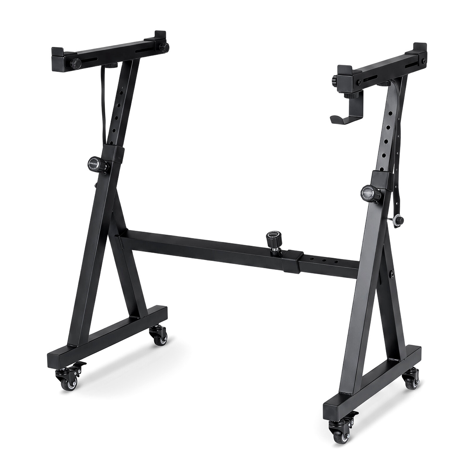 Regulējams klaviatūras statīvs, melns, 49-88 taustiņiem, 59,5-90,5 x 51,5 x 62-94 cm - Image 6