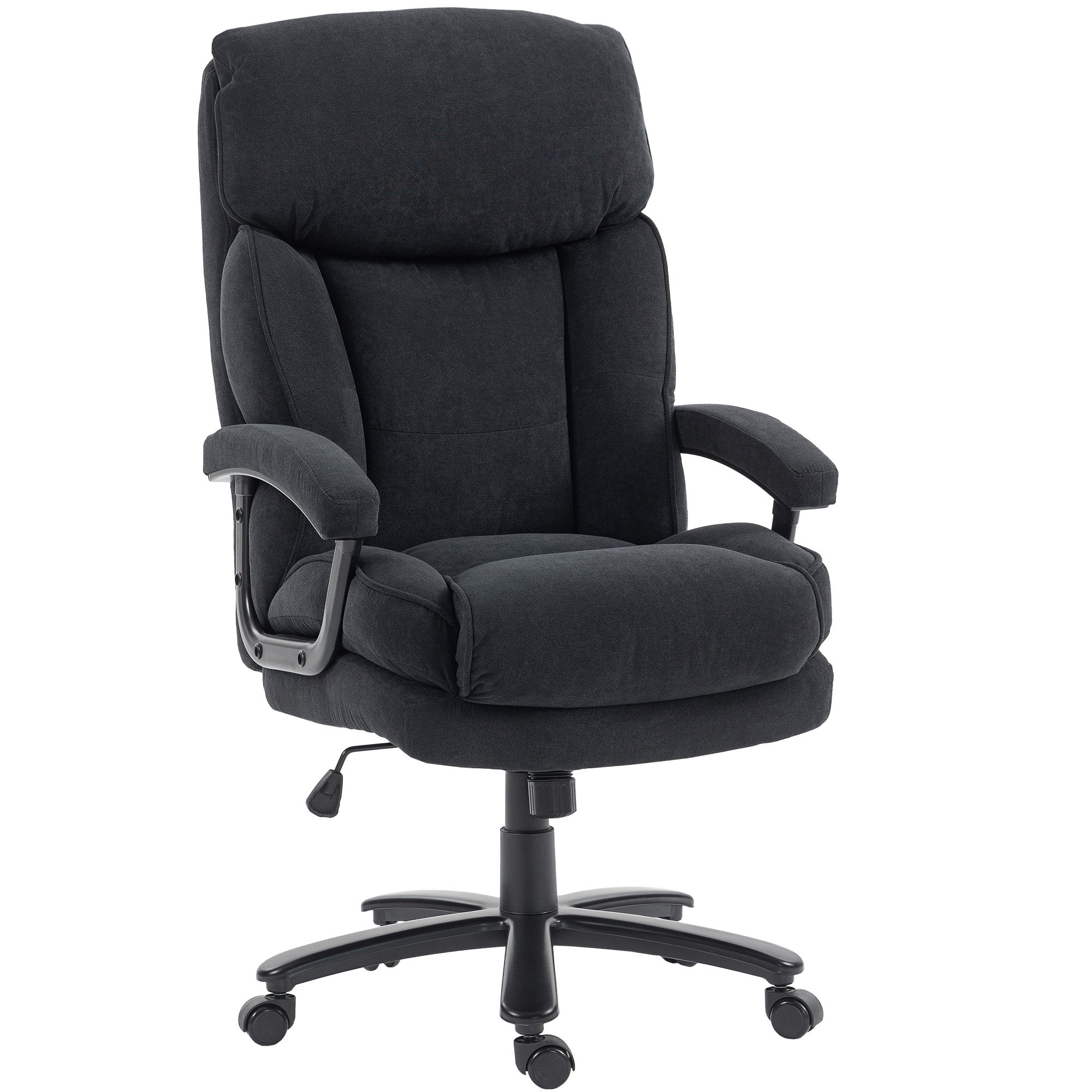 Ergonominė biuro kėdė, juoda, poliesteris, iki 200 kg, 68,5 x 79 x 117-125 cm