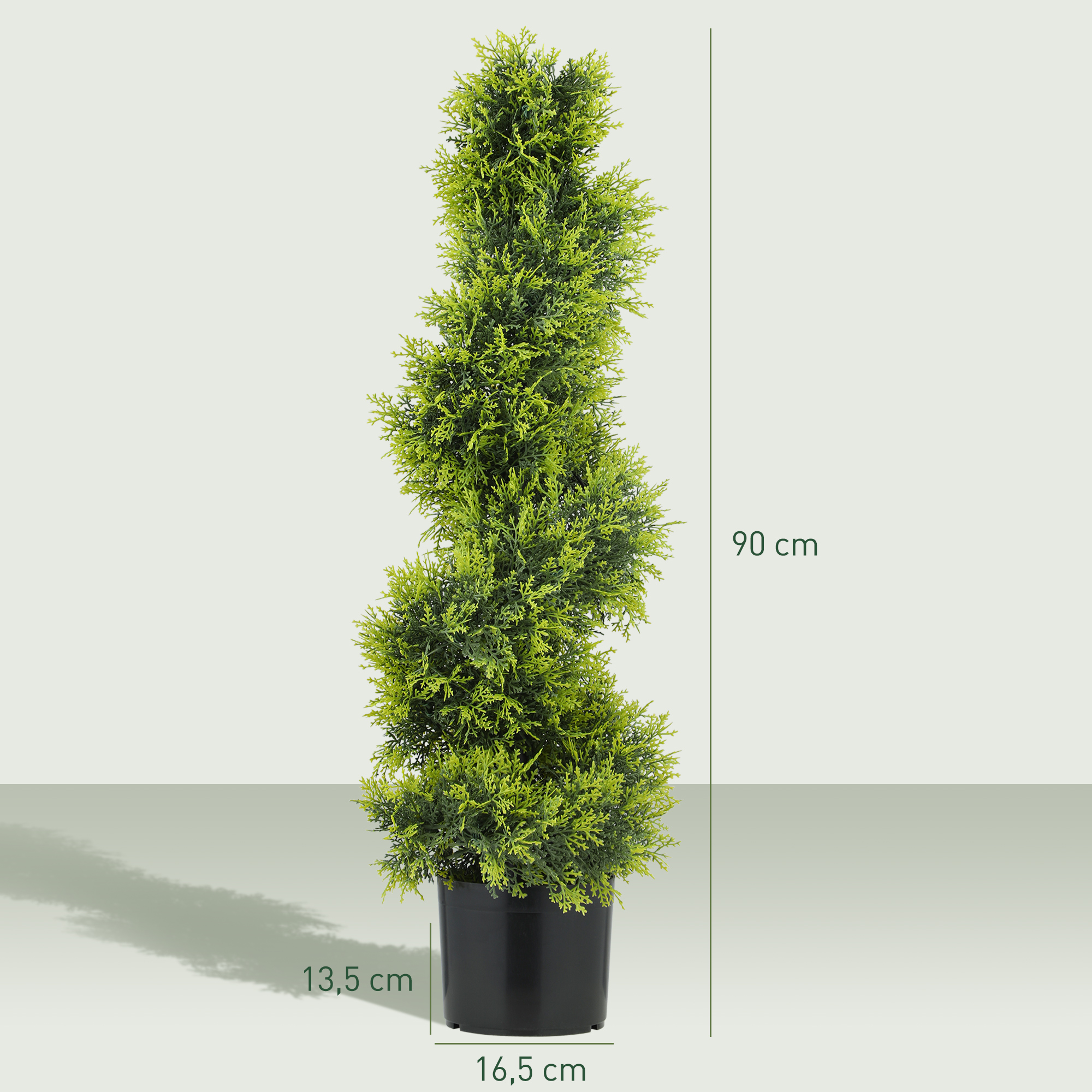 Tekokyprikseni spiraalin muotoinen, 90 cm, vihreä - Image 3